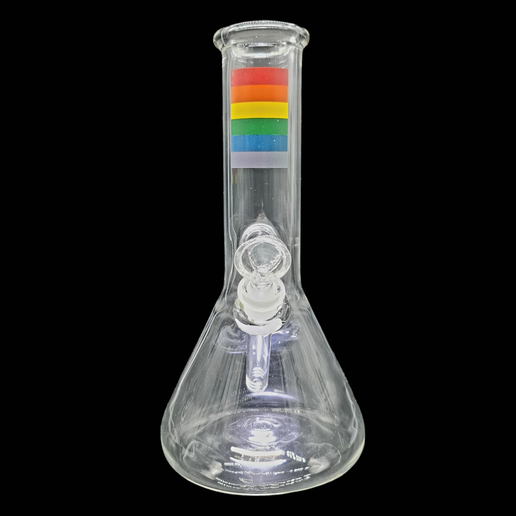 Bong Matraz transparente etiqueta Orgullo 24cm SIN DOMO tubo 44mm